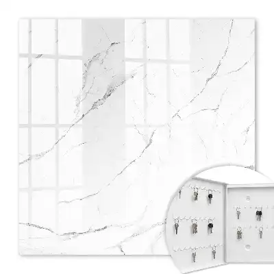 Wall mounted key cabinet Marble texture with stone veining