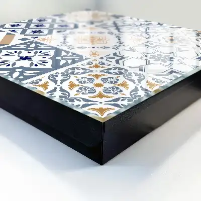 Wall mounted key cabinet Tile patterns in classic colors