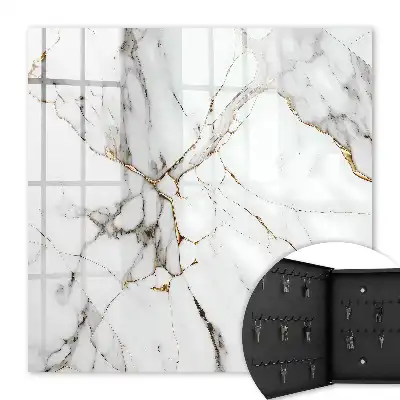 Wall mounted key box Marble elegance contrast