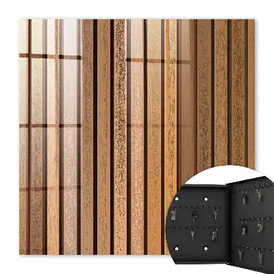 Wall mounted key box Warm lines of beige and brown