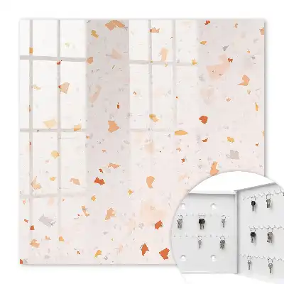 Wall mounted key box An elegant mosaic of warm colors