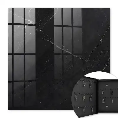 Key box for home Marble black with white veins
