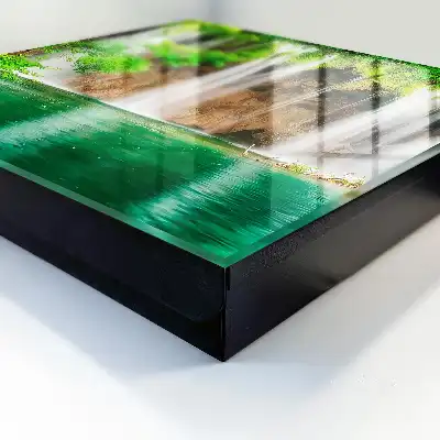 Key box for home Green waterfall of turquoise water