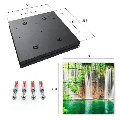 Key box for home Green waterfall of turquoise water