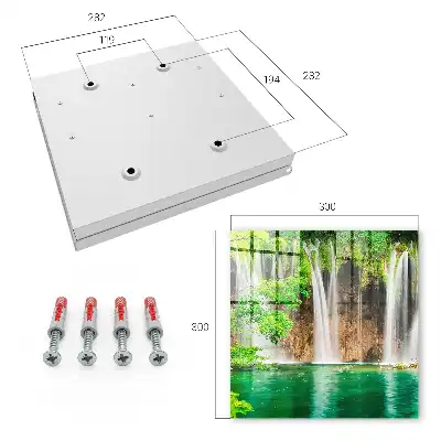 Key box for home Green waterfall of turquoise water
