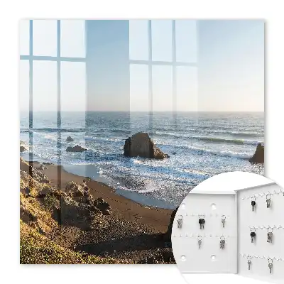 Key cabinet Seaside landscape with blue ocean