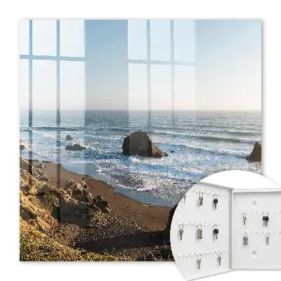 Key cabinet Seaside landscape with blue ocean