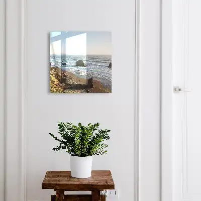 Key cabinet Seaside landscape with blue ocean