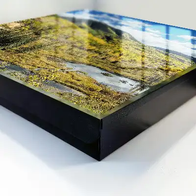 Wall mounted key box Autumn landscape blue sky