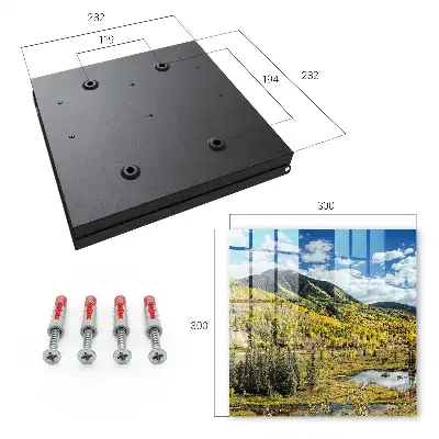 Wall mounted key box Autumn landscape blue sky