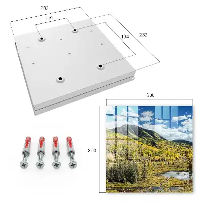 Wall mounted key box Autumn landscape blue sky