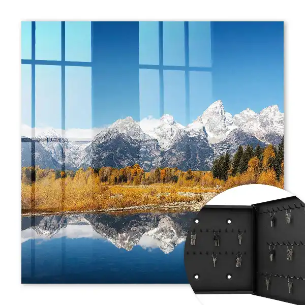 Key box for home Golden autumn on the lake