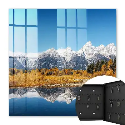 Key box for home Golden autumn on the lake