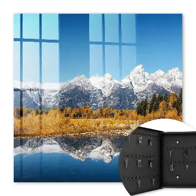 Key box for home Golden autumn on the lake