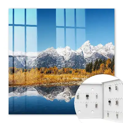 Key box for home Golden autumn on the lake