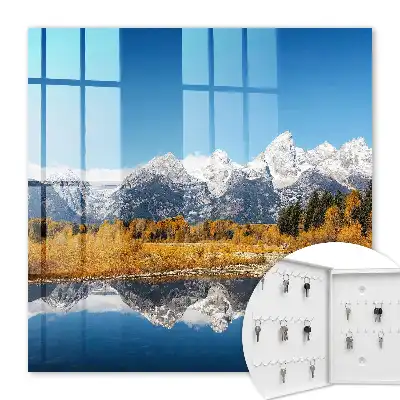Key box for home Golden autumn on the lake
