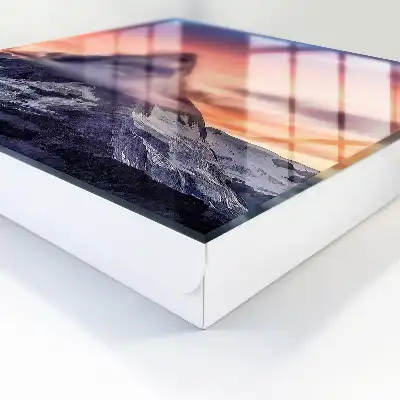 Decorative key box Mountain magic sunset