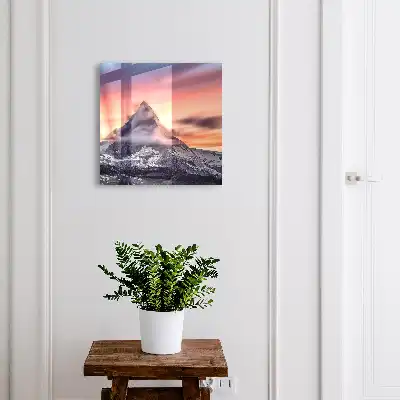 Decorative key box Mountain magic sunset