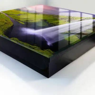 Wall mounted key cabinet Mountain Waterfall of Colorful Sky