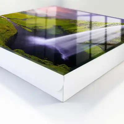 Wall mounted key cabinet Mountain Waterfall of Colorful Sky