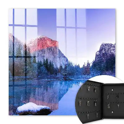 Wall mounted key box Magic of the landscape, a quiet morning