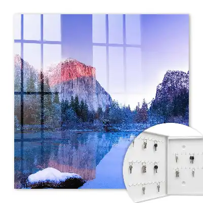 Wall mounted key box Magic of the landscape, a quiet morning