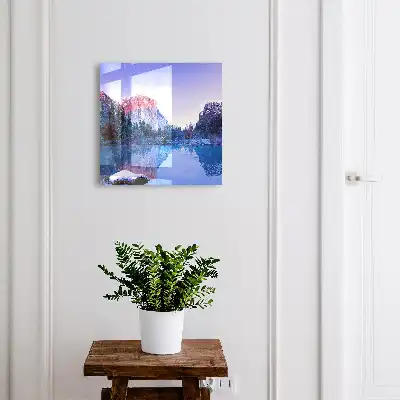 Wall mounted key box Magic of the landscape, a quiet morning