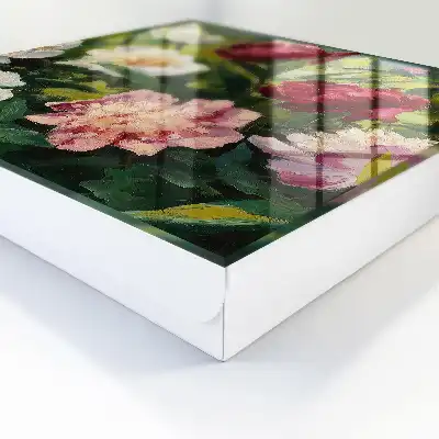 Key box for home Colorful flowers in a green background