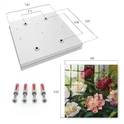 Key box for home Colorful flowers in a green background