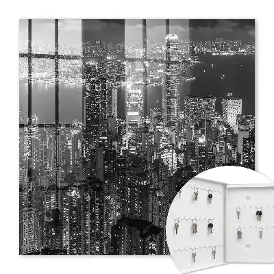 Key cabinet A city night full of lights