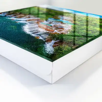Wall mounted key cabinet Waterfalls of nature lush greenery