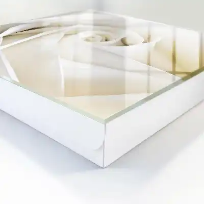 Wall mounted key cabinet A white rose with subtle petals