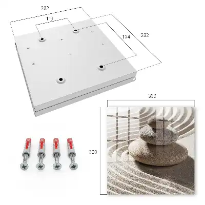 Wall mounted key cabinet Zen composition peace harmony