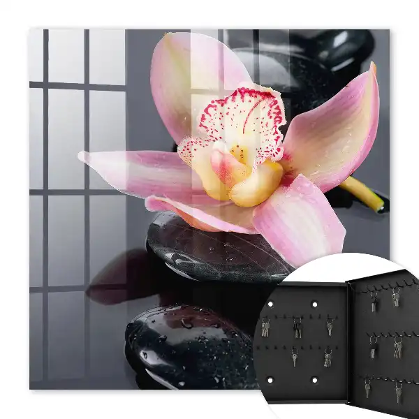 Key cabinet Orchid black stones