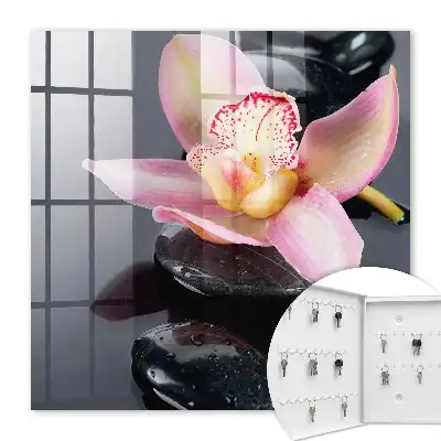 Key cabinet Orchid black stones