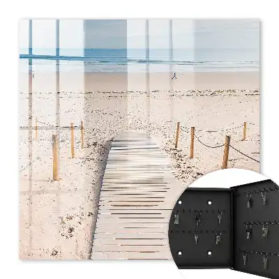 Key box for home Sea beach in the morning