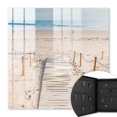 Key box for home Sea beach in the morning