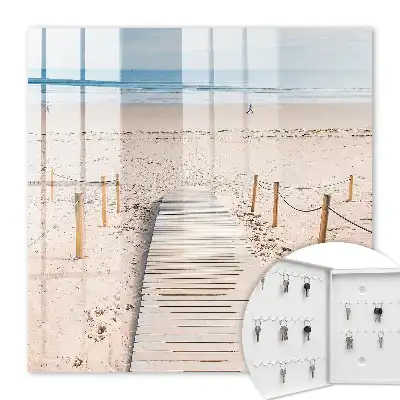 Key box for home Sea beach in the morning