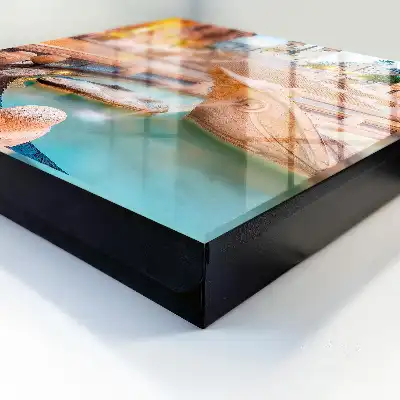 Key box for home Urban elegance with a fountain and stairs