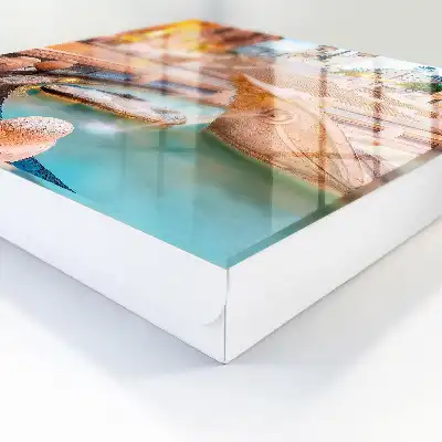 Key box for home Urban elegance with a fountain and stairs