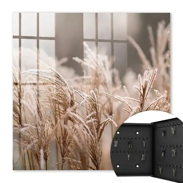 Decorative key box Frosty grass in warm shades