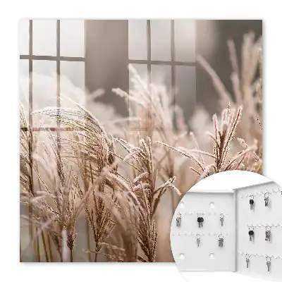 Decorative key box Frosty grass in warm shades
