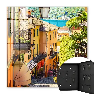 Key box for home A colorful town with houses