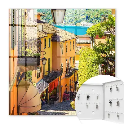 Key box for home A colorful town with houses