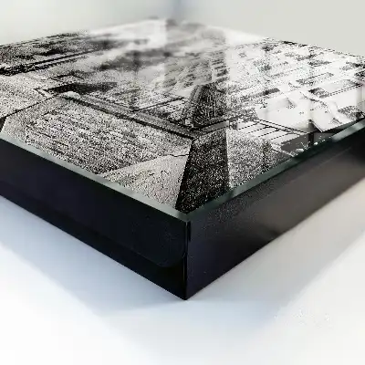 Decorative key box Urban charm surrounded by tenement houses