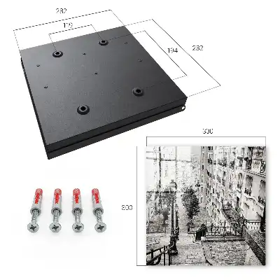 Decorative key box Urban charm surrounded by tenement houses