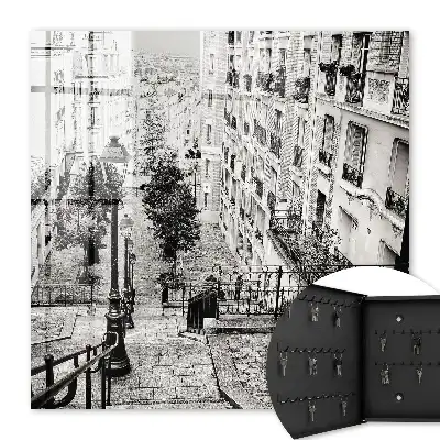 Decorative key box Urban charm surrounded by tenement houses