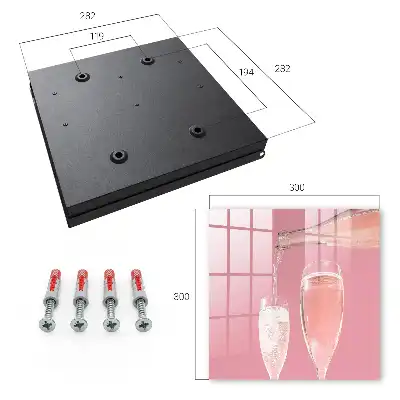 Wall mounted key cabinet Champagne glasses with pink background