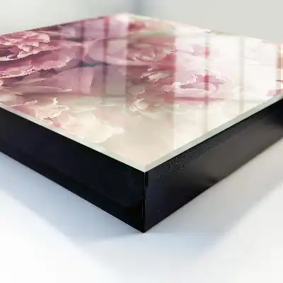 Key cabinet Cream pink peony flowers