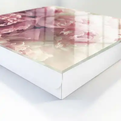 Key cabinet Cream pink peony flowers
